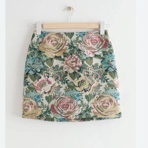 & Other Stories Floral Jacquard Mini Skirt - Size 8 - NWOT